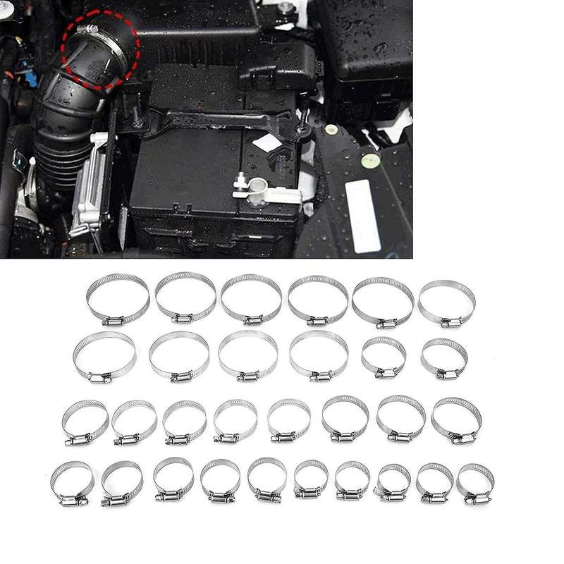 30 American Hose Clamps Strong Clamps with Smooth Through Holes