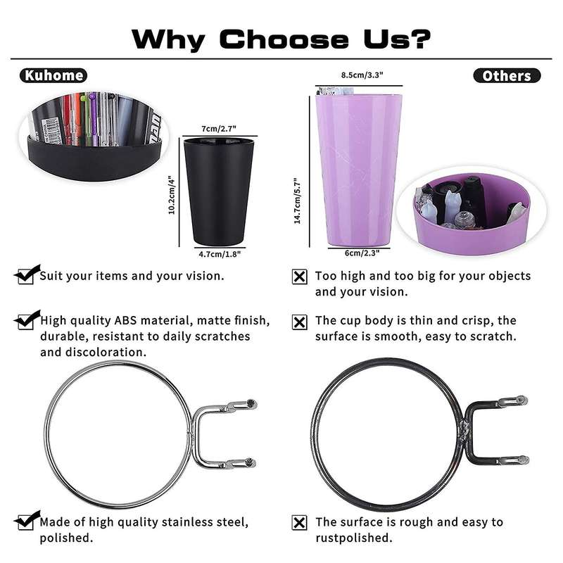 6 Sets Pegboard Hooks with Pegboard Cups Ring Style Pegboard Bins