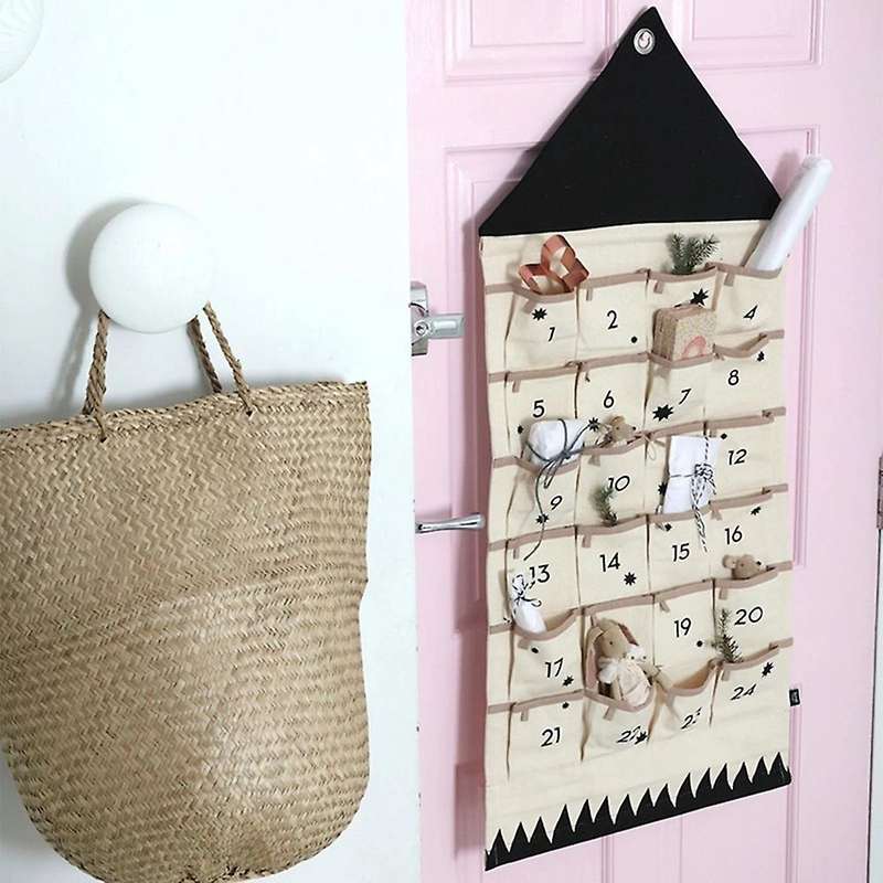 Christmas Calendar to Hanging Xmas Ornaments Advent Drawstring Bags