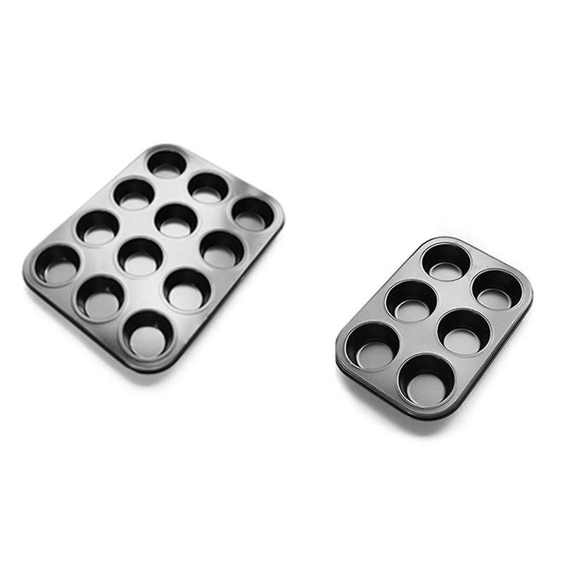 Used Cupcake Bread Cake Reference Pans Baking Tools-black