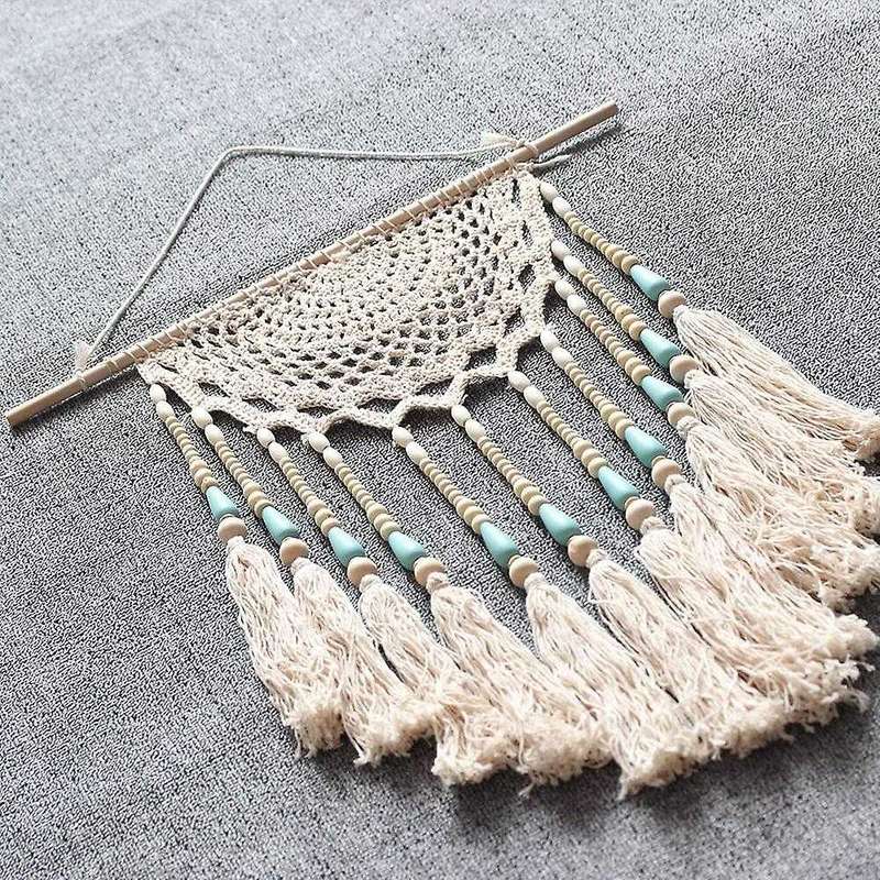 Macrame Wall Hanging Woven Tapestry Boho Chic Tassels Pendant