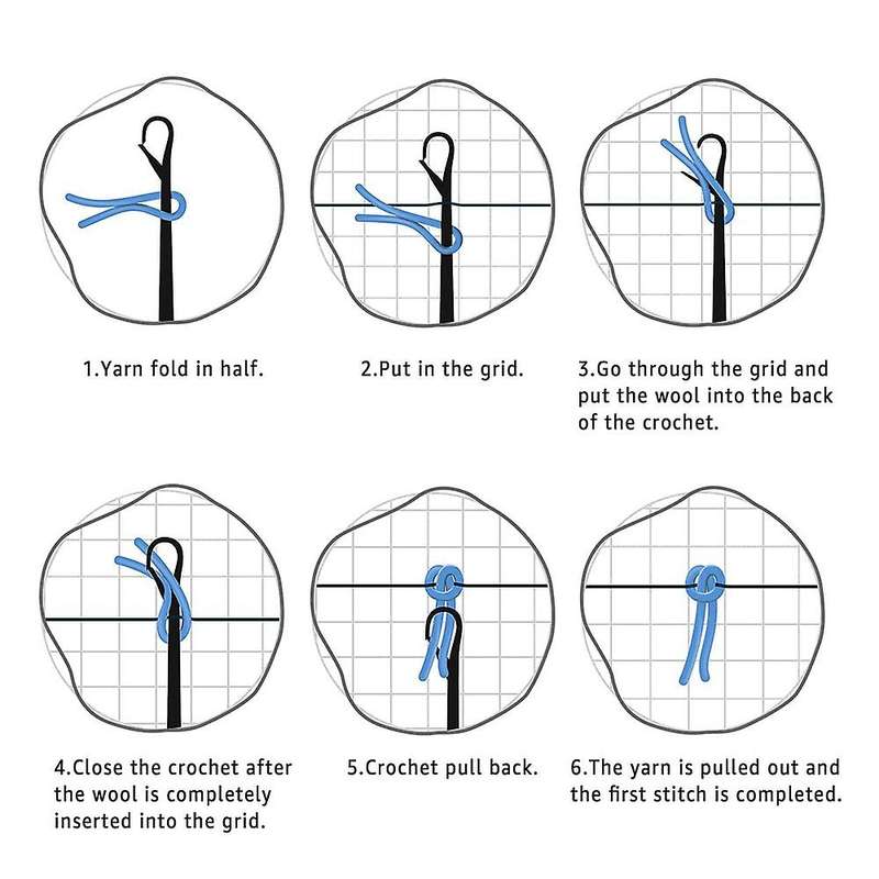 Latch Hook Kits for Diy Throw Pillow Cover, Cushion Cover 16.5inch