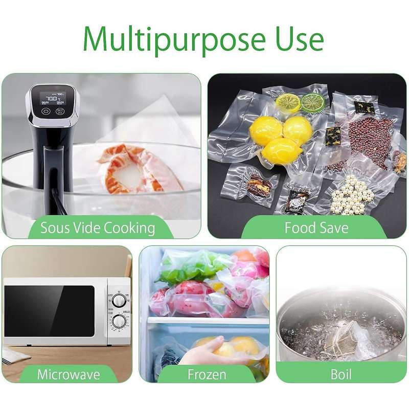 Vacuum Sealer Bags Rolls 3 Pack for Food Saver, for Sous Vide Cooking