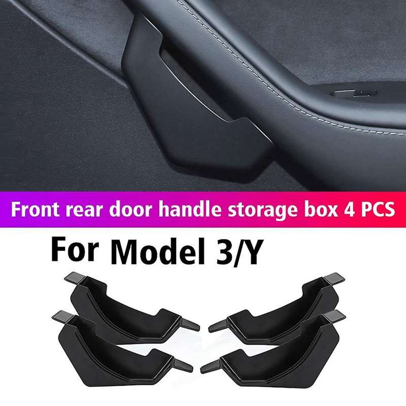 4pcs Car Door Side Storage Box for Tesla Model 3 Model Y