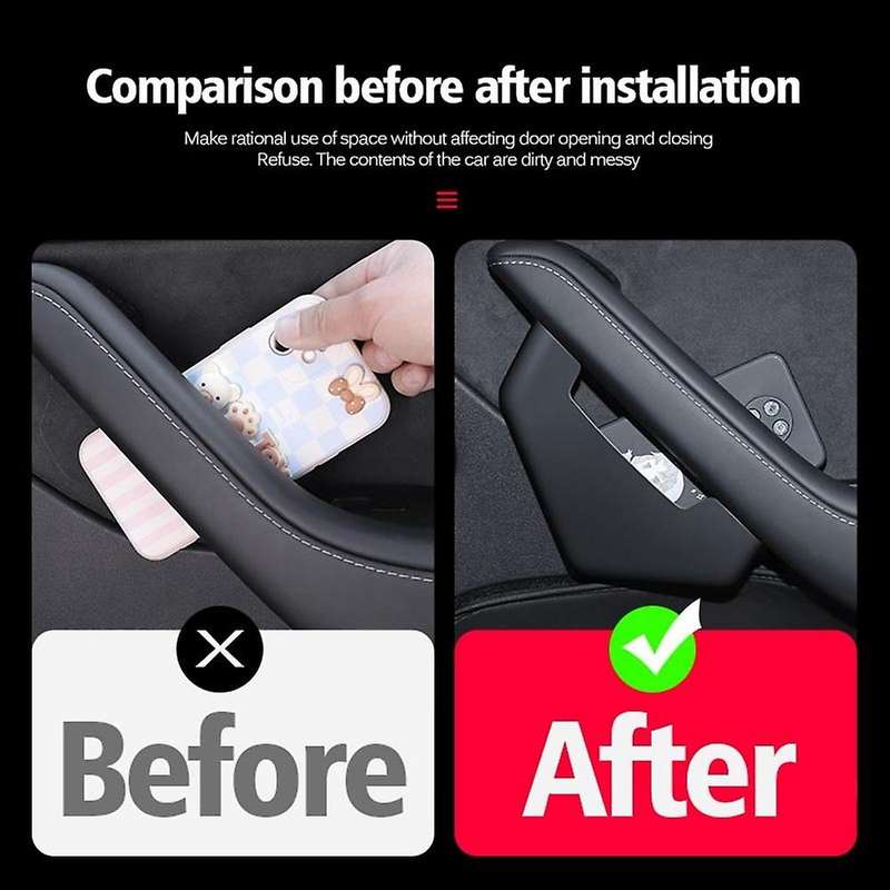 4pcs Car Door Side Storage Box for Tesla Model 3 Model Y