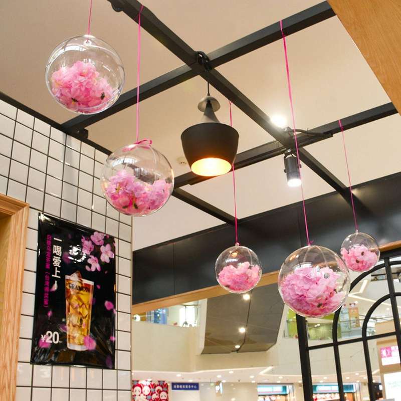 2pc Christmas Tress Hanging Decorations Ball Transparent 20cm