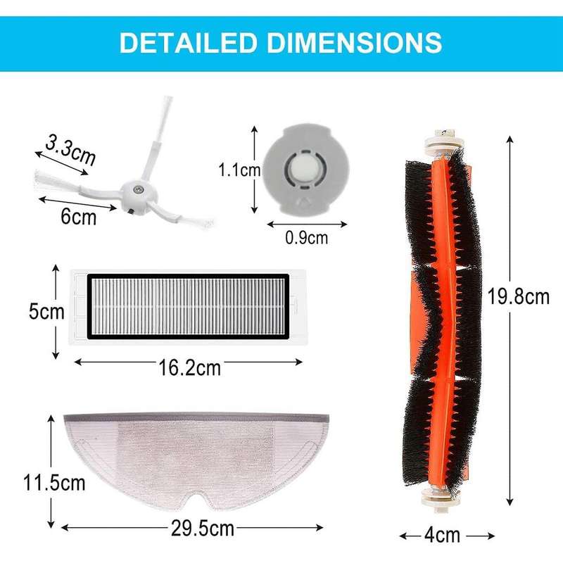 Replacement Parts for Xiaomi Roborock S50 S55 S5max, Accessories