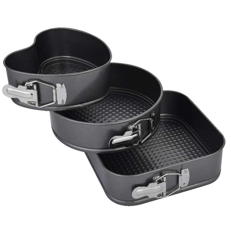 3-pc Set Round Love Square Live Bottom Live Non-stick Baking Tools