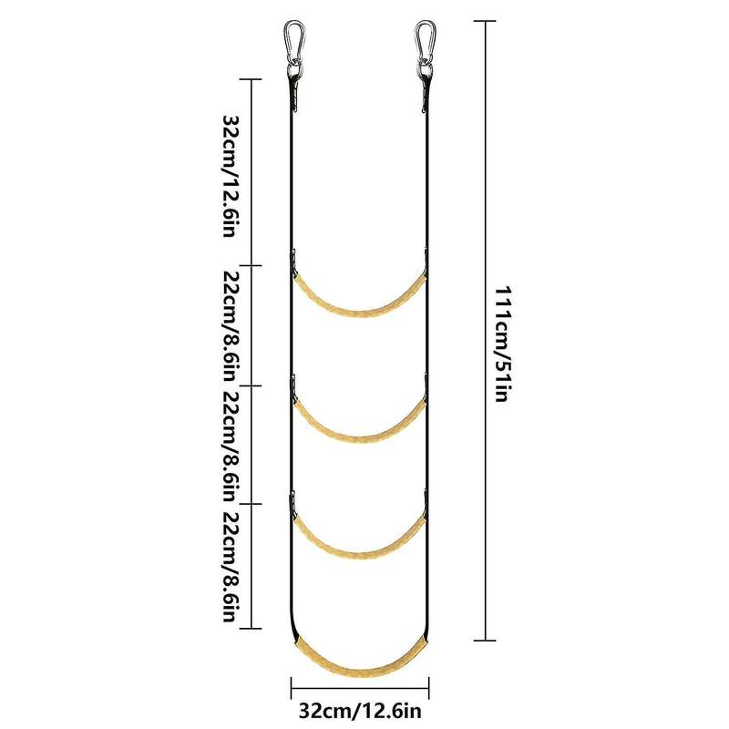 3 Step Boat Rope Ladder,portable Boarding Ladder,fishing Rope Ladder