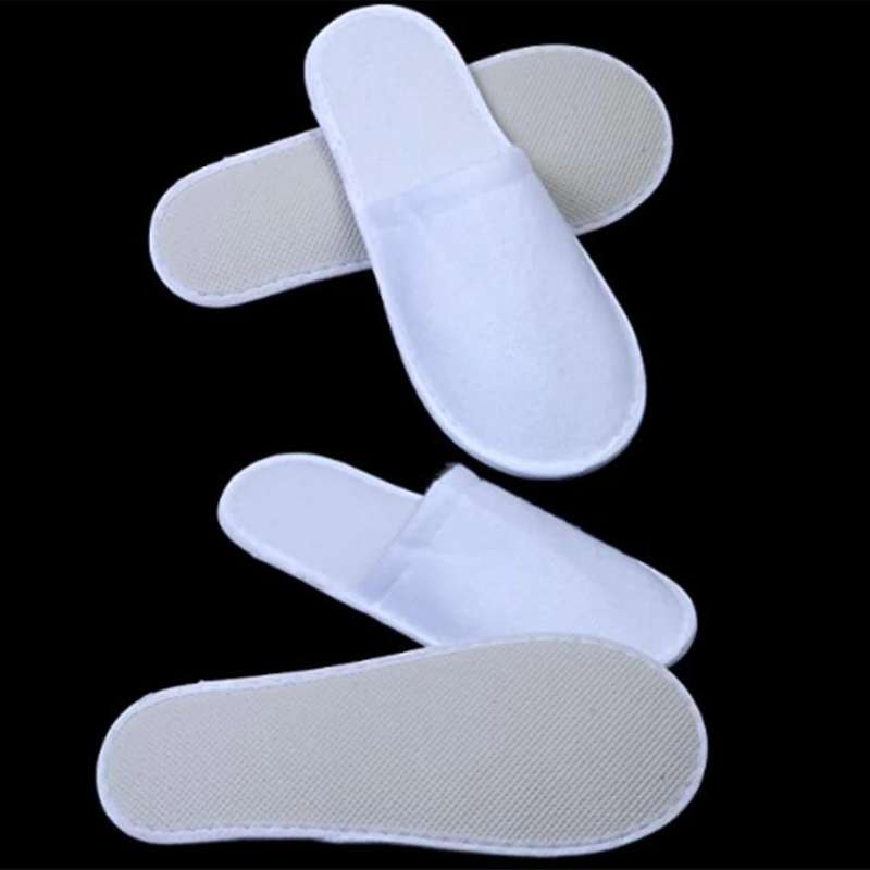 20 Pairs Closed Toe Disposable Slippers Women Men for Hotel Home