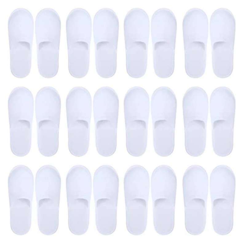 20 Pairs Closed Toe Disposable Slippers Women Men for Hotel Home