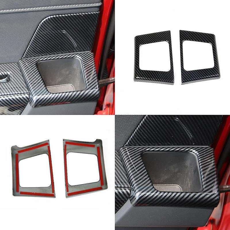 Rear Door Handle Cup Holder Panel Trims Interior for Ford F150 2021+