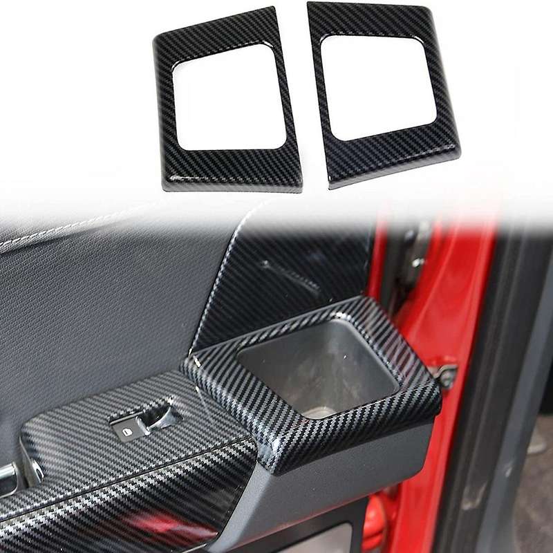 Rear Door Handle Cup Holder Panel Trims Interior for Ford F150 2021+