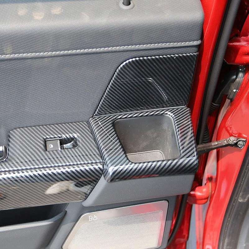 Rear Door Handle Cup Holder Panel Trims Interior for Ford F150 2021+