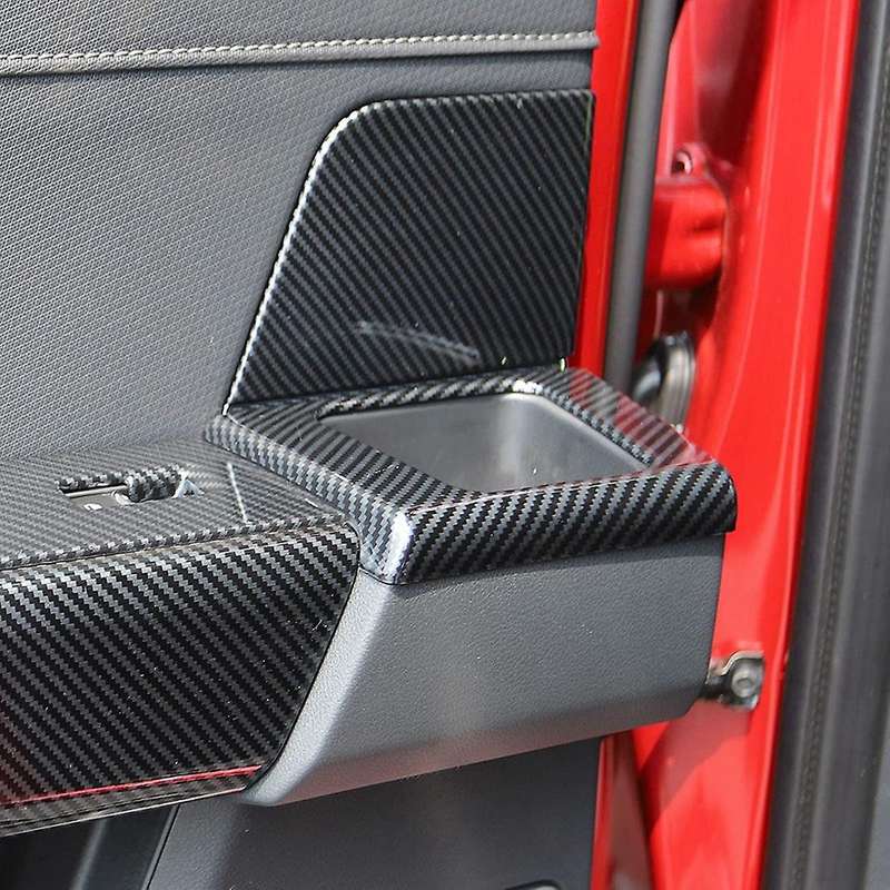 Rear Door Handle Cup Holder Panel Trims Interior for Ford F150 2021+