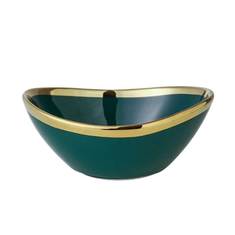 Nordic Light Luxury Ceramic Creative Salad Fruit Fruit Ingot Bowl B