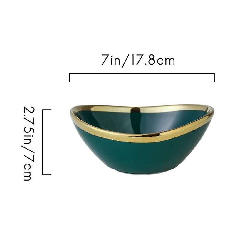 Nordic Light Luxury Ceramic Creative Salad Fruit Fruit Ingot Bowl B