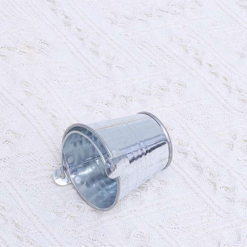 24pcs Mini Metal Bucket Portable Flower Pot Vases Planters Lovely