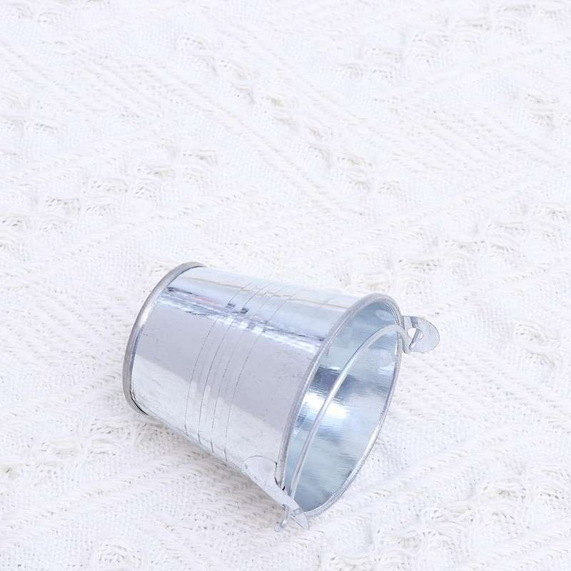 24pcs Mini Metal Bucket Portable Flower Pot Vases Planters Lovely