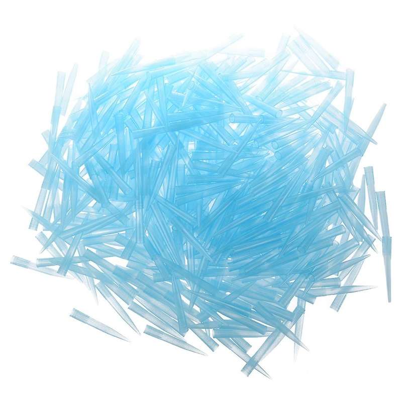 Blue Transparent 1000ul 1ml Lab Liquid Pipette Pipettor Tips 500 Pcs
