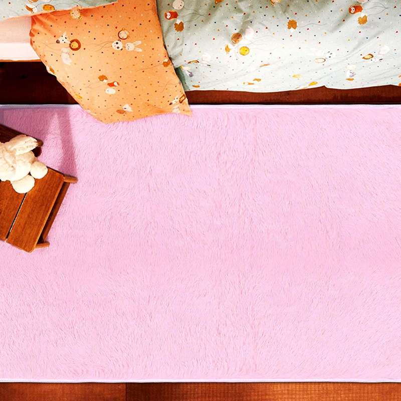 Fluffy Rugs for Bedroom,with Backing Non-slip Points(3x5 Feet,pink)