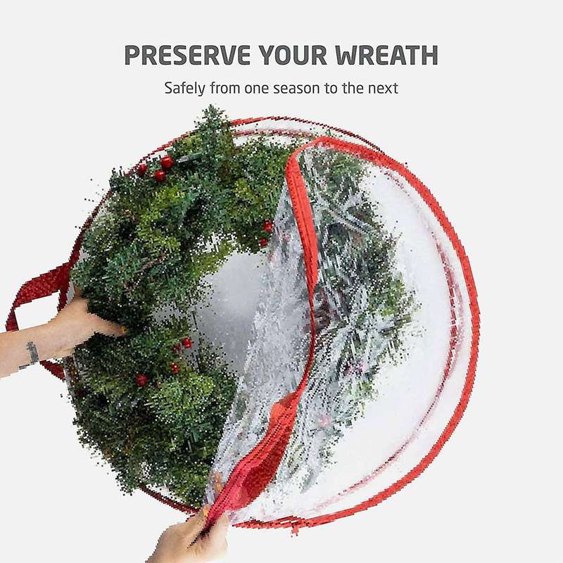 2pack Christmas Wreath Storage Container 24inch(red)