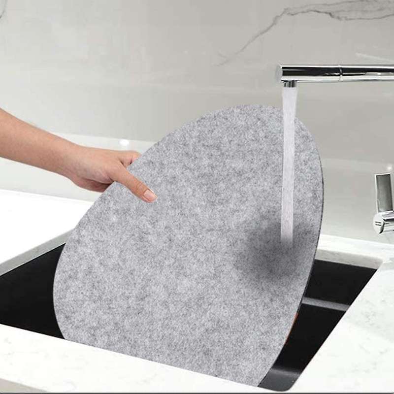 Heat-resistant Placemats -contains Coasters and Cutlery Bag Gray