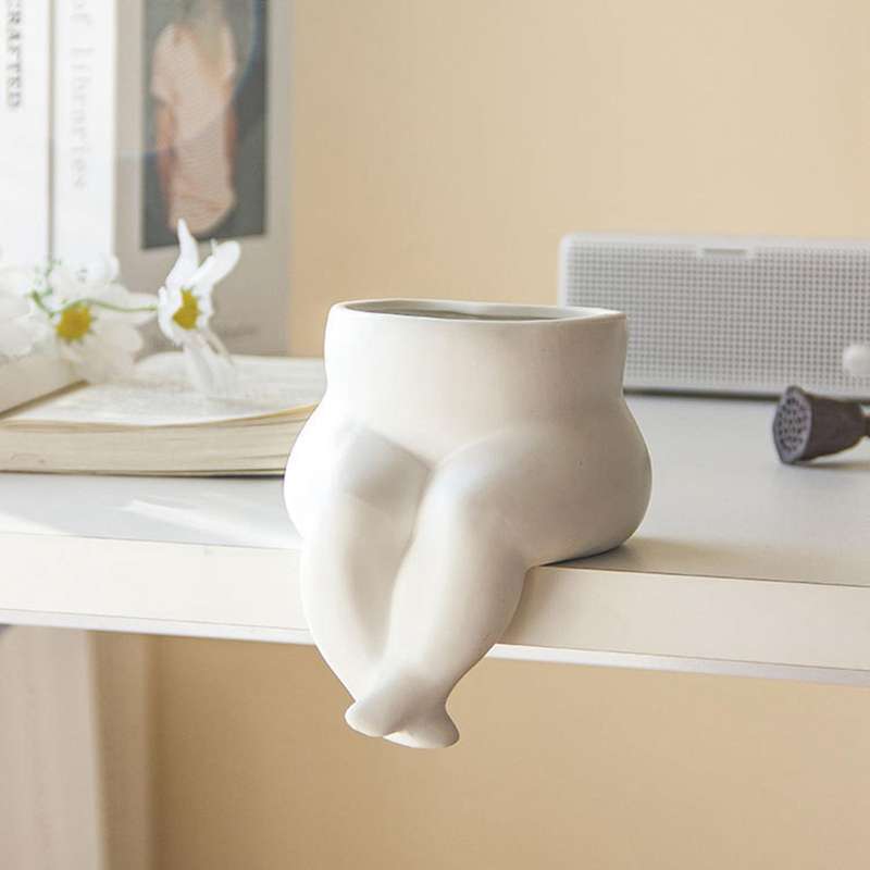 Human Body Vase Ass Vase Flower Pots Decorative Art Ceramic Vases