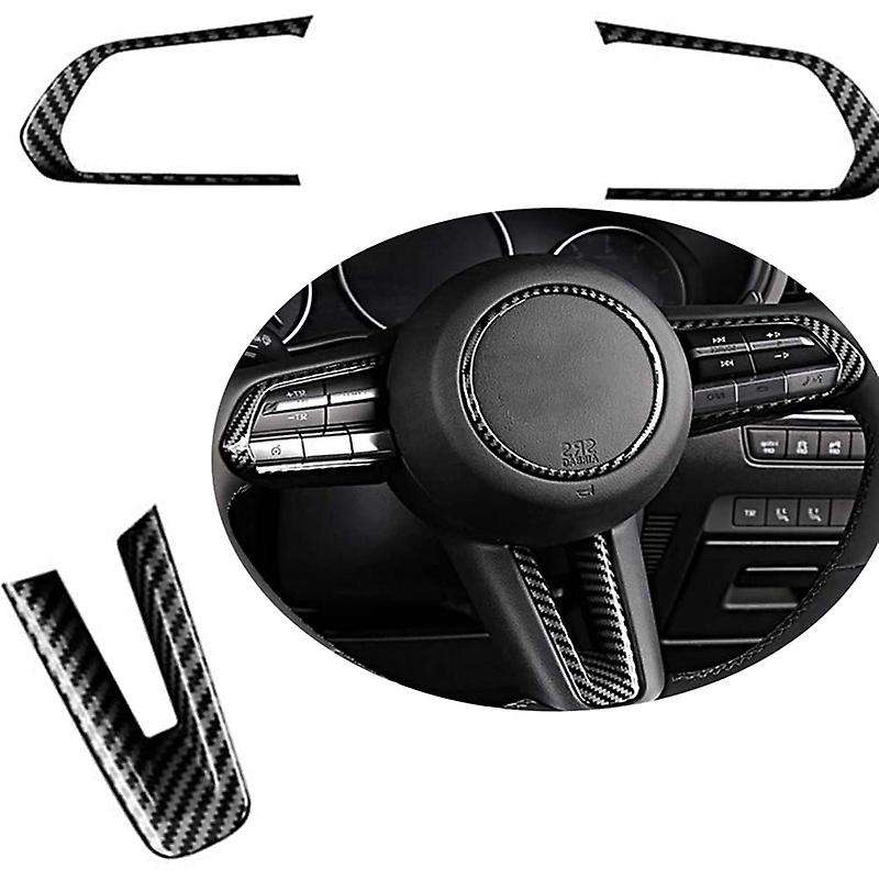 Carbon Fiber Steering Wheel Frame Cover, for Mazda 3 Cx-30 2019 2020