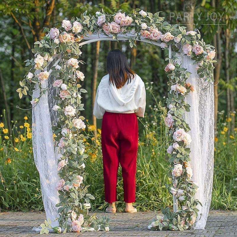 Artificial Silk Fake Flowers Garland for Wedding Home Party Garden