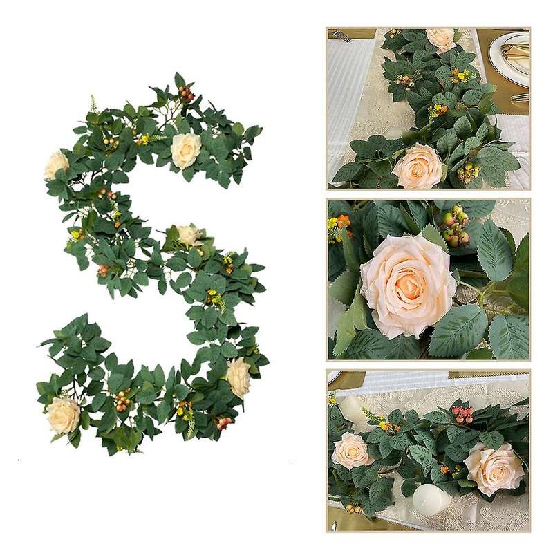 Artificial Silk Fake Flowers Garland for Wedding Home Party Garden