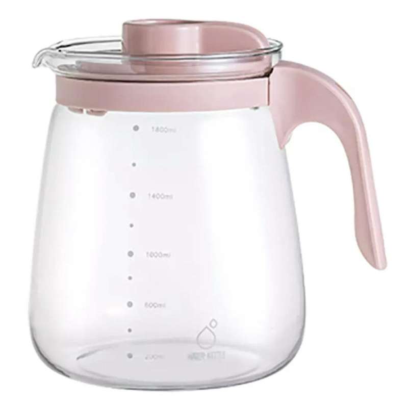 High Borosilicate Glass Cold Water Jug Large Capacity Household Pink