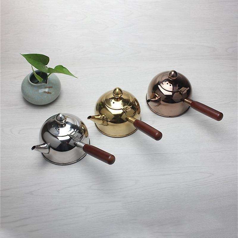 500ml Single Handle Water Kettle Induction 304 Stainless Steel Bronze