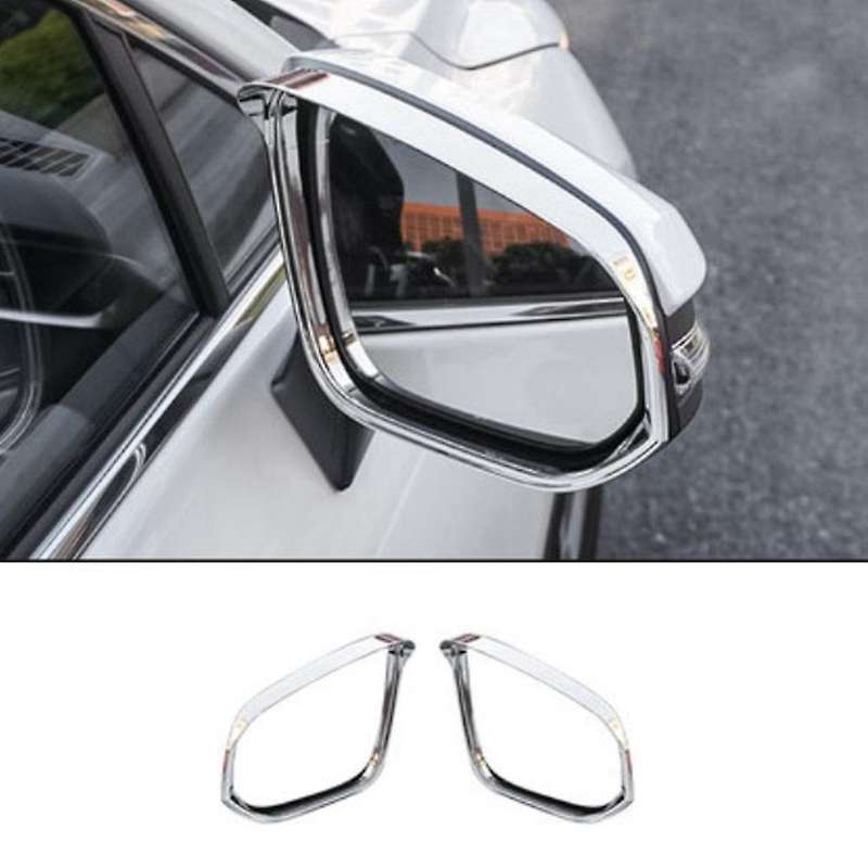 For Toyota Harrier Venza 20-22 Silver Rearview Mirror Rain Trim