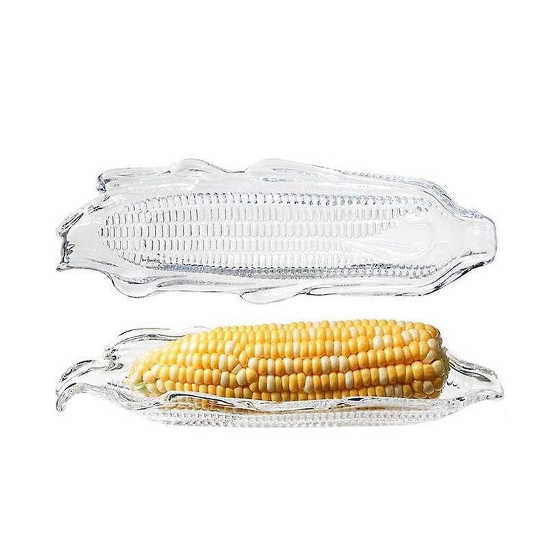 6 Pack Corn Trays + 12 Pcs Corn Holders Plastic Dinnerware for Corn