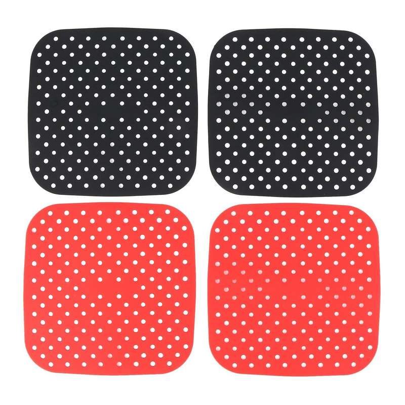 4 Packs Reusable Air Fryer Liners Silicone,8.5 Inch Square Mats