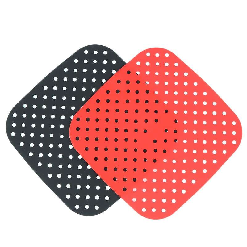 4 Packs Reusable Air Fryer Liners Silicone,8.5 Inch Square Mats