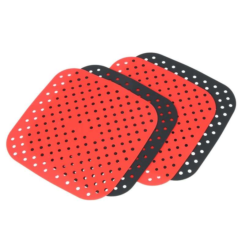 4 Packs Reusable Air Fryer Liners Silicone,8.5 Inch Square Mats