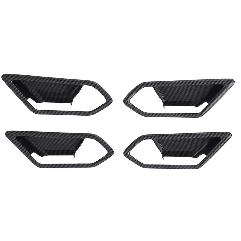 4pcs Carbon Fiber Car Ineer Door Handle Bowl Cover Trim for Id4x 2022