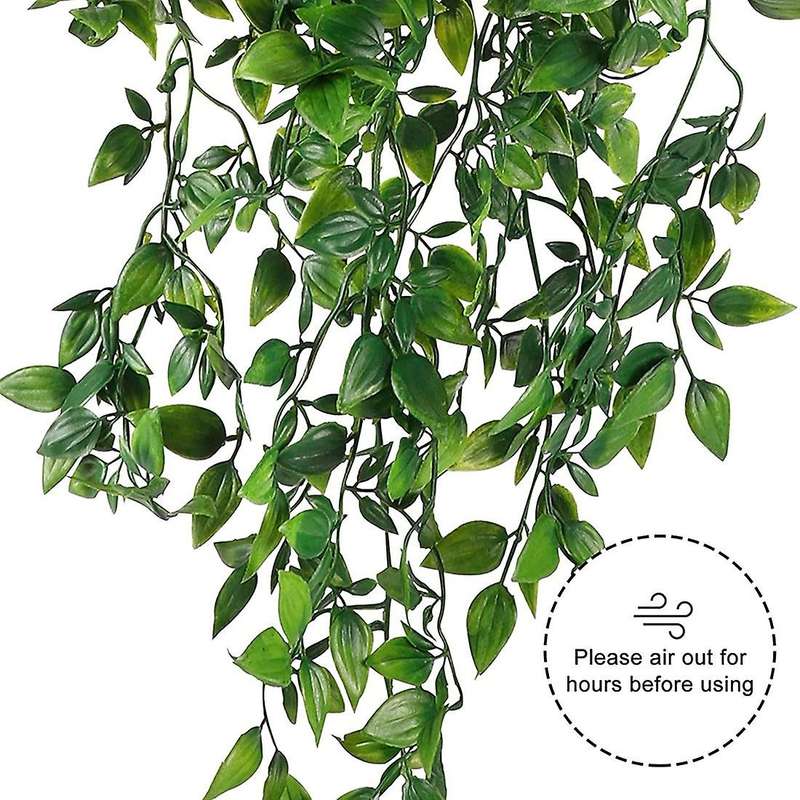 2 Pcs Artificial Hanging Plants Fake Potted Plants for Wall House