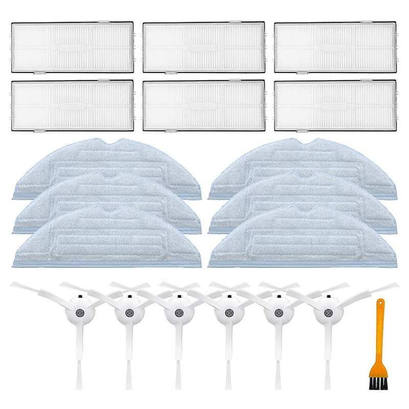 19pcs Replacement Mop Rag Hepa Filter Side Brush for Xiaomi Roborock