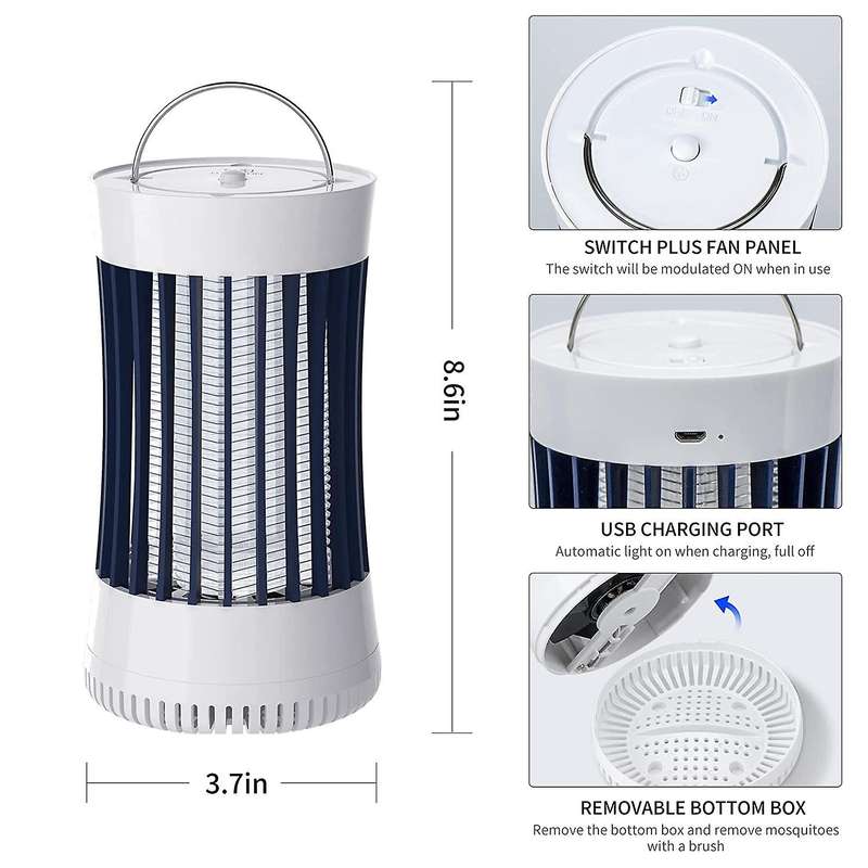 Home Indoor Bug Zapper, 1500v High Voltage Lighted Mosquito Lamp Trap