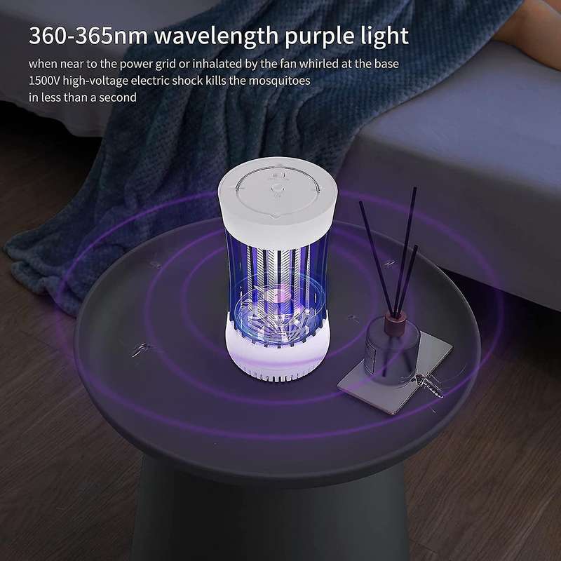 Home Indoor Bug Zapper, 1500v High Voltage Lighted Mosquito Lamp Trap