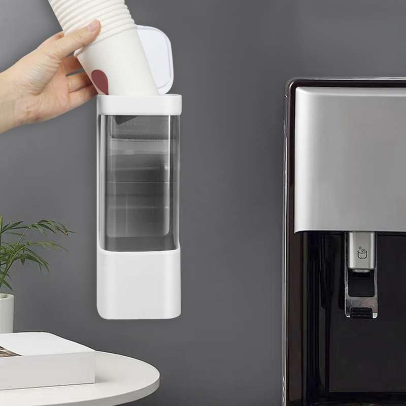 Cup Dispenser, Pull Type Water Cooler Cup Holder Cups, Wall Mount -a