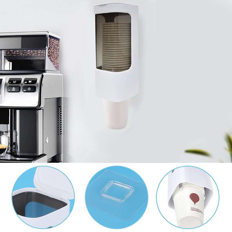 Cup Dispenser, Pull Type Water Cooler Cup Holder Cups, Wall Mount -a