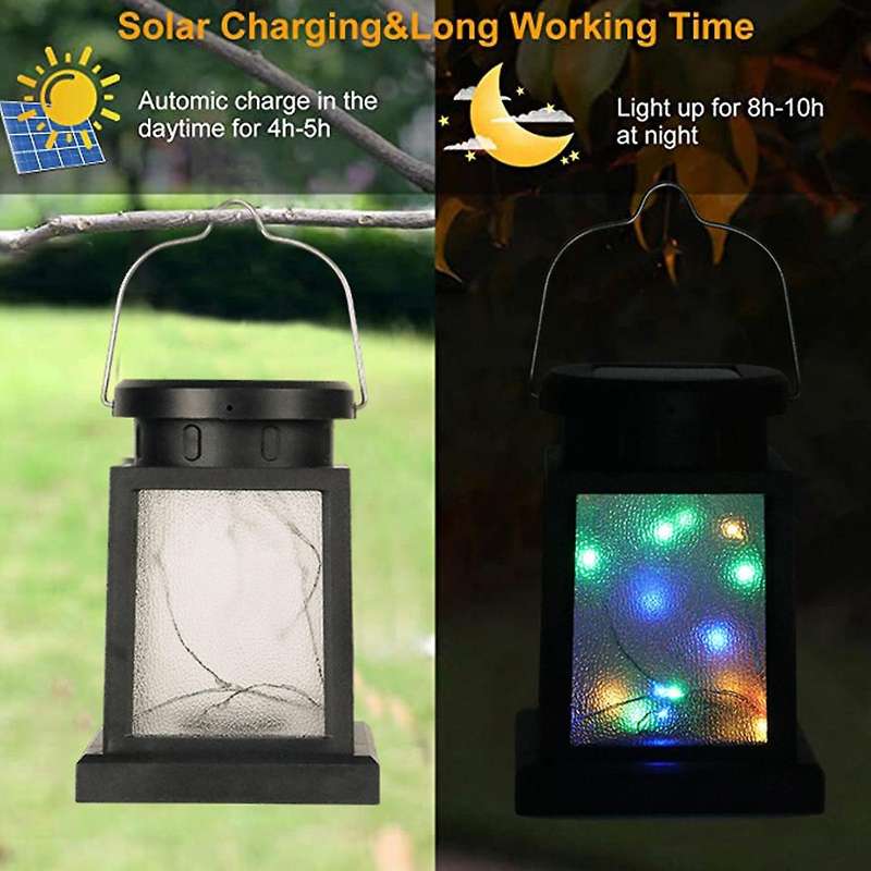 2pack Solar Light Landscape Decoration Hanging Light for Patio Garden