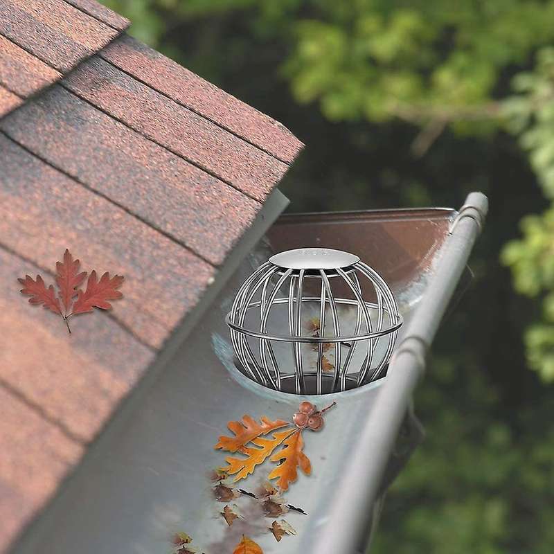 2pcs 304 Stainless Steel Gutter Guards Keeps Gutter Downpipes Clear