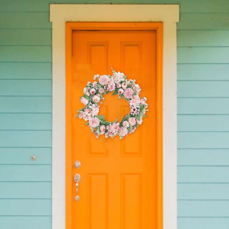 Artificial Peony Hydrangea Door Wreath,for Living Room Decor