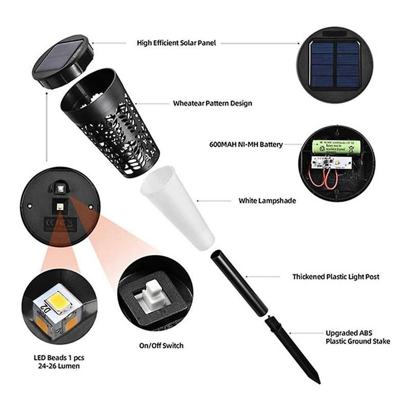 Solar Pathway Lights,waterproof Decor for Garden Path Patio Yard B