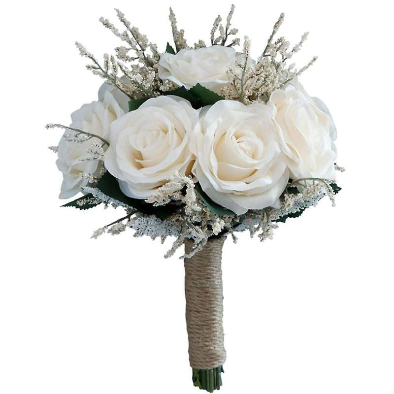 Bridal Bouquets for Wedding, Artificial Rose Flowers Bouquet Bride